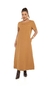 VESTIDO CARAMELO LISO C/BOLSOS NA FRENTE - comprar online
