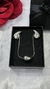 Conjunto Colar e Brinco Gota Prateada