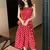 Vestido de ombro solto de bolinhas feminino, moda casual, pulôver confortável, - loja online