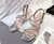 2025 botas francesas de strass moda salto fino fivela fina altas femininas verã - comprar online