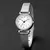 2 pçs moda árabe dial feminino relógio de quartzo banda de malha de aço relógios abertura manguito pulseira conjunto (sem caixa) na internet