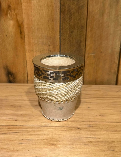 MANSERO - Mate cuero crudo alpaca - comprar online