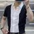 Camisa masculina de manga curta verão casual conforto cor pura camisa superior na internet
