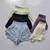 Calções esportivos femininos de verão malha 2 em 1 shorts de yoga de secagem - Dropzilla