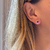 Brinco pedra Fusion pink