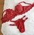 Conjunto tule bordado romance vermelho - comprar online