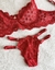 Conjunto tule bordado romance vermelho na internet