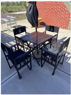 mesa metal madera - comprar online