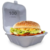 Embalagem Hamburguer Lanche Salada Fritas Isopor 100 Uni