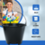 BALDE PLASTICO CONC 12LT PRETO ARQ - loja online