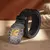Cinto Country Masculino em Couro PU – Estilo Cowboy com Fivela Detalhada Florais Com Letra - Carvalho Country Moda e Acessórios