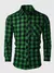 Camisa Masculina Casual de Algodão e Poliéster – Manga Longa, Gola Clássica e Abertura Frontal | Primavera e Outono - loja online