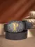 Cinto Country Masculino em Couro PU – Estilo Cowboy com Fivela Detalhada Florais Com Letra - comprar online