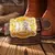 Cinto Country Masculino em Couro PU – Estilo Cowboy com Fivela Detalhada Florais Com Letra na internet