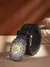 Cinto Country Masculino em Couro PU – Estilo Cowboy com Fivela Detalhada Florais Com Letra - comprar online