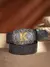 Cinto Country Masculino em Couro PU – Estilo Cowboy com Fivela Detalhada Florais Com Letra - loja online