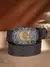 Cinto Country Masculino em Couro PU – Estilo Cowboy com Fivela Detalhada Florais Com Letra - loja online