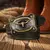 Cinto Country Masculino em Couro PU – Estilo Cowboy com Fivela de Touro e Detalhes Premium