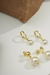 Conjunto de Brincos de Pérola Folheados a Ouro 18K - flöra