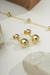 Conjunto Brincos + Pulseira de Bolinha Folheados a Ouro 18K - comprar online