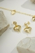 Conjunto Delicado Coração Brinco + Pulseira Folheados a Ouro 18K na internet