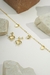 Conjunto Delicado Coração Brinco + Pulseira Folheados a Ouro 18K - comprar online