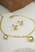 Conjunto "Todo dia Coração" Brinco + Pulseira Folheados a Ouro 18K na internet