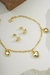 Conjunto "Todo dia Coração" Brinco + Pulseira Folheados a Ouro 18K - comprar online