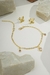Conjunto Floral Brinco + Pulseira Folheados a Ouro 18K - flöra