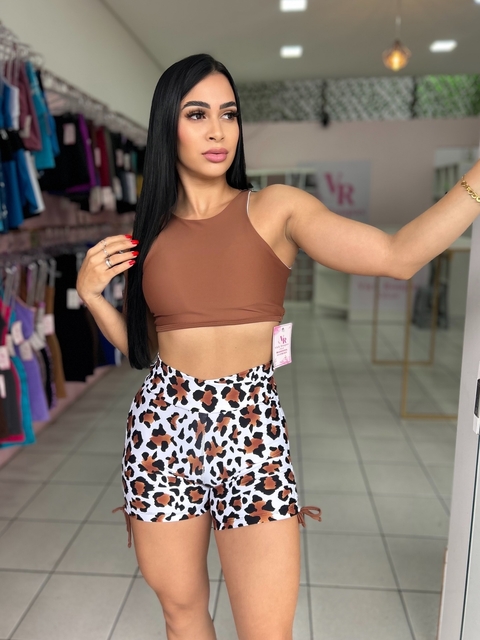 Conjunto shorts animal print