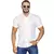 Camisa Masculina Gola Padre Social Casual Linho Algodão Manga Curta Longa Moda Luxo na internet