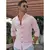 Camisa Masculina Gola Padre Social Casual Linho Algodão Manga Curta Longa Moda Luxo