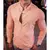 Camisa Masculina Gola Padre Social Casual Linho Algodão Manga Curta Longa Moda Luxo - loja online
