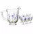 Jarra com 6 Taças Lyor Lavanda Hand Painting de Cristal 1,3L