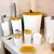 Kit Banheiro Conjunto Higiene Lixeira Lavabo 6 Peças Tampa Bambu c/ Escova Sanitária - comprar online