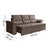 Sofá Retrátil 3 Lugares 2,10M York Suede Marrom Marrom - comprar online