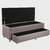 Kit Cabeceira Calçadeira Mila e Munique 160 cm Casal Queen Size Veludo Rose - comprar online