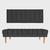 Kit Cabeceira Painel Solteiro + Banco Calçadeira Estofado Jade 90cm Suede Preto -