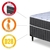 Cama Box Solteiro Conjugado Granada Preto / Branco Flor na internet