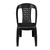 Kit com 4 Cadeiras Adulto Vime Bistrô e 1 Mesa Monobloco Quadrada Preta - Biasa
