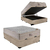Cama Box Baú Casal Colchão Molas 69X138X188 Bege - comprar online
