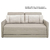 Sofá-Cama Casal 2 Lugares Herval Aurora, Linho Bege Areia, 146 cm - loja online