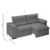 Sofá Alion Retrátil/Reclinável 4 Lugares Suede Cinza 2,15m - comprar online