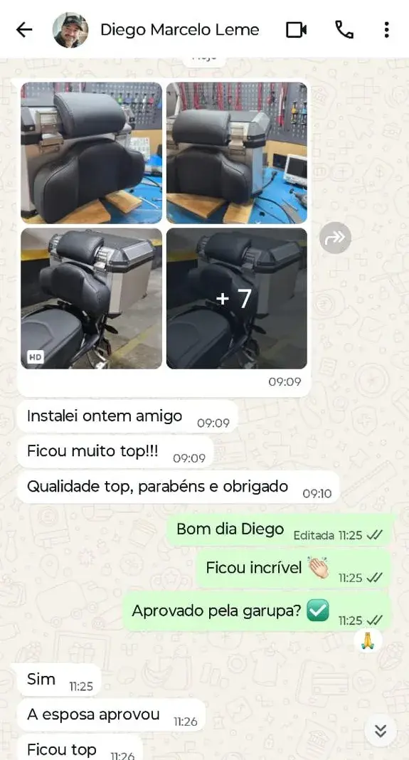 Conversa de WhatsApp: Diego diz que a esposa aprovou