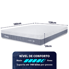 Colchão Viúva Premium Firme Alto Frescor e Pillow de Espuma nasa - Tecnologia ice