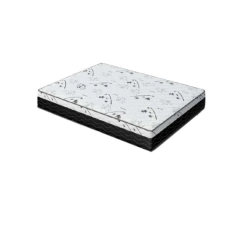 Cama Box Baú Casal 138 Tecido Sintético Branco com Colchão Espuma D33 One Face Preto - Bello Box - 58x138x188 na internet