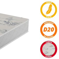 Colchão Solteiro de Espuma D20 Supreme Branco 78x188x12cm - comprar online