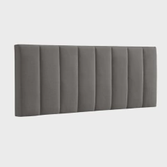 Kit Cabeceira Painel Solteiro + Banco Calçadeira Estofado Jade 90cm Suede Cinza - na internet