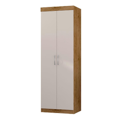 Guarda Roupa Casal Prime 1684 Cômoda 8000 e Multiuso 6020 Freijó Baunilha - Moma Comercio de Moveis