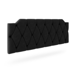 Cabeceira Estofada Para Cama Casal Box Kelly 1,40 Suspensa Preta Suede na internet